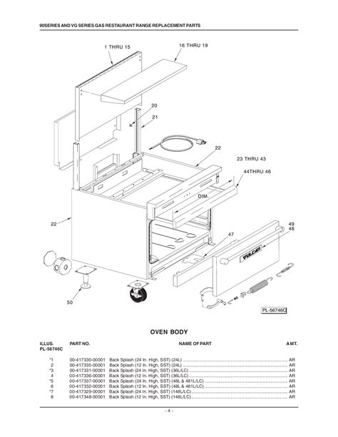 vulcan range parts diagram